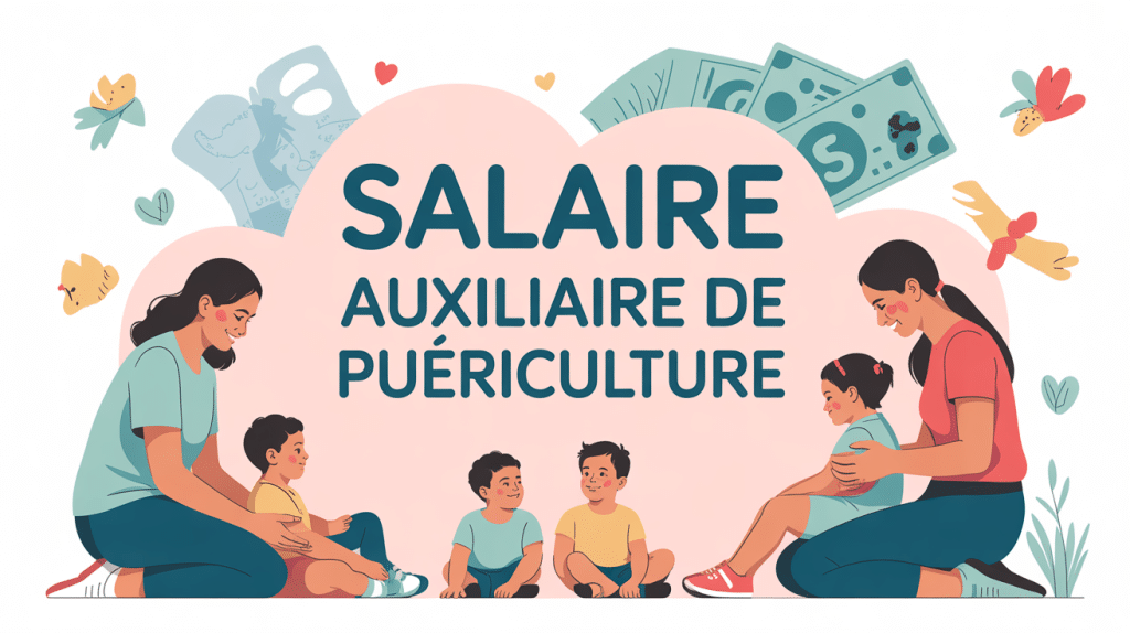 illustration vectorielle auxiliaire de puériculture salaire