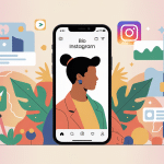 illustration bio instagram smartphone communication