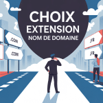 .com ou .fr choix extension domaine illustration