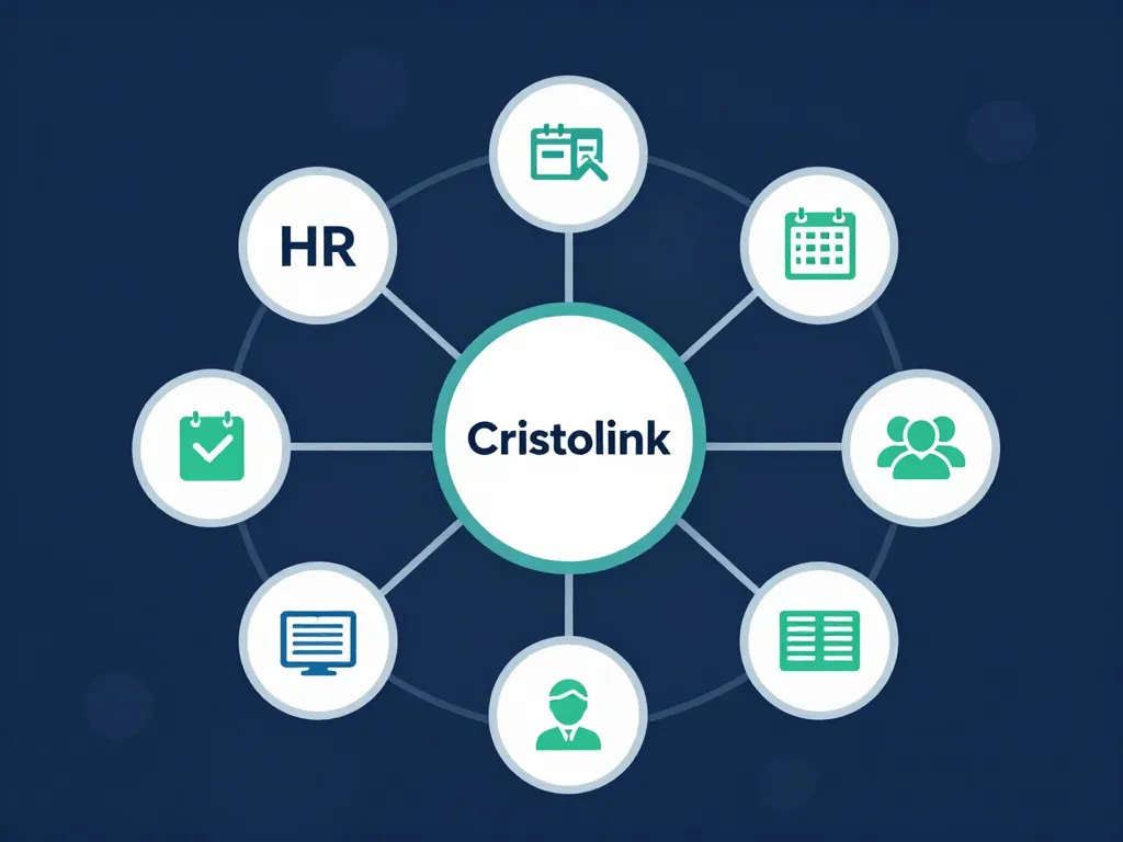 Diagramme illustrant cristolink comme hub central numérique