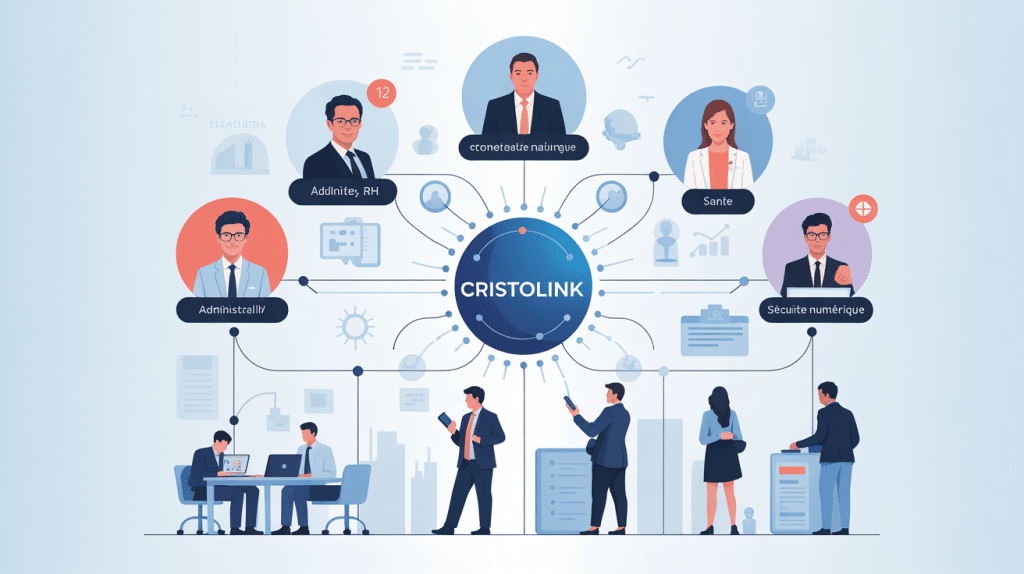 Illustration de cristolink comme hub numérique central