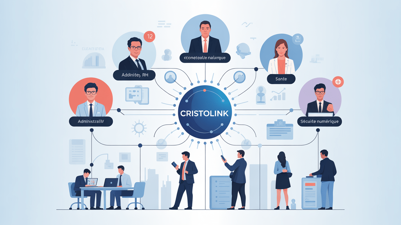 Illustration de cristolink comme hub numérique central