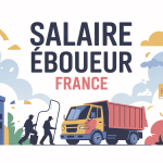 eboueur salaire France, illustration éboueurs ville