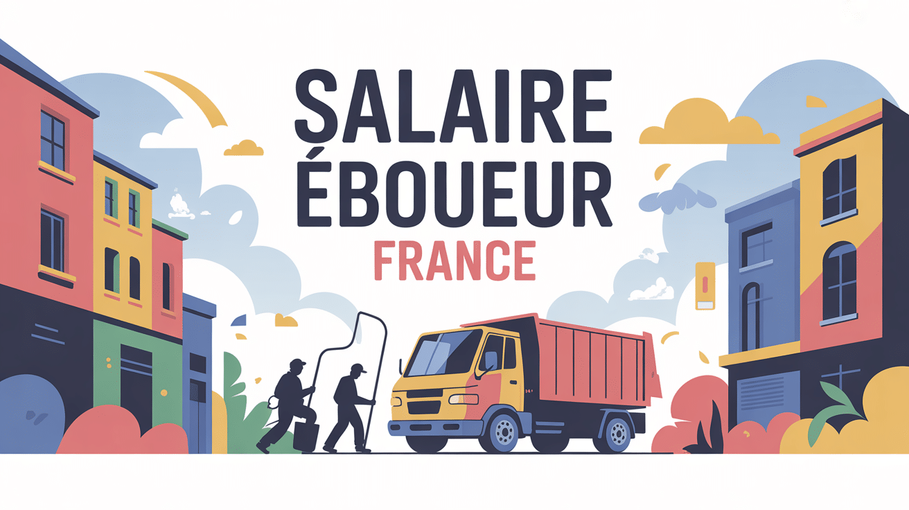 eboueur salaire France, illustration éboueurs ville