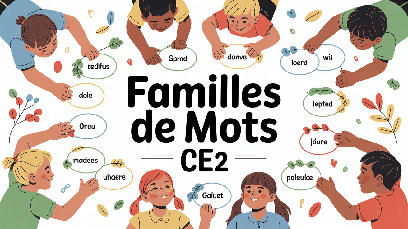 illustration familles de mots ce2 enfants école