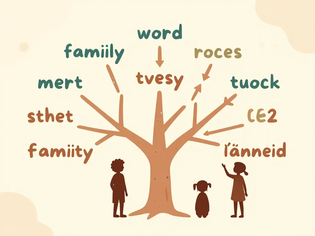arbre mots familles de mots ce2 illustration