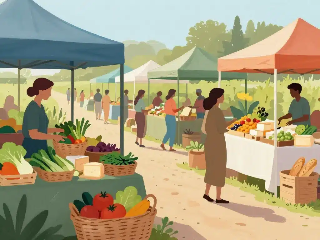scène marché fermier farm-to-market vente producteurs
