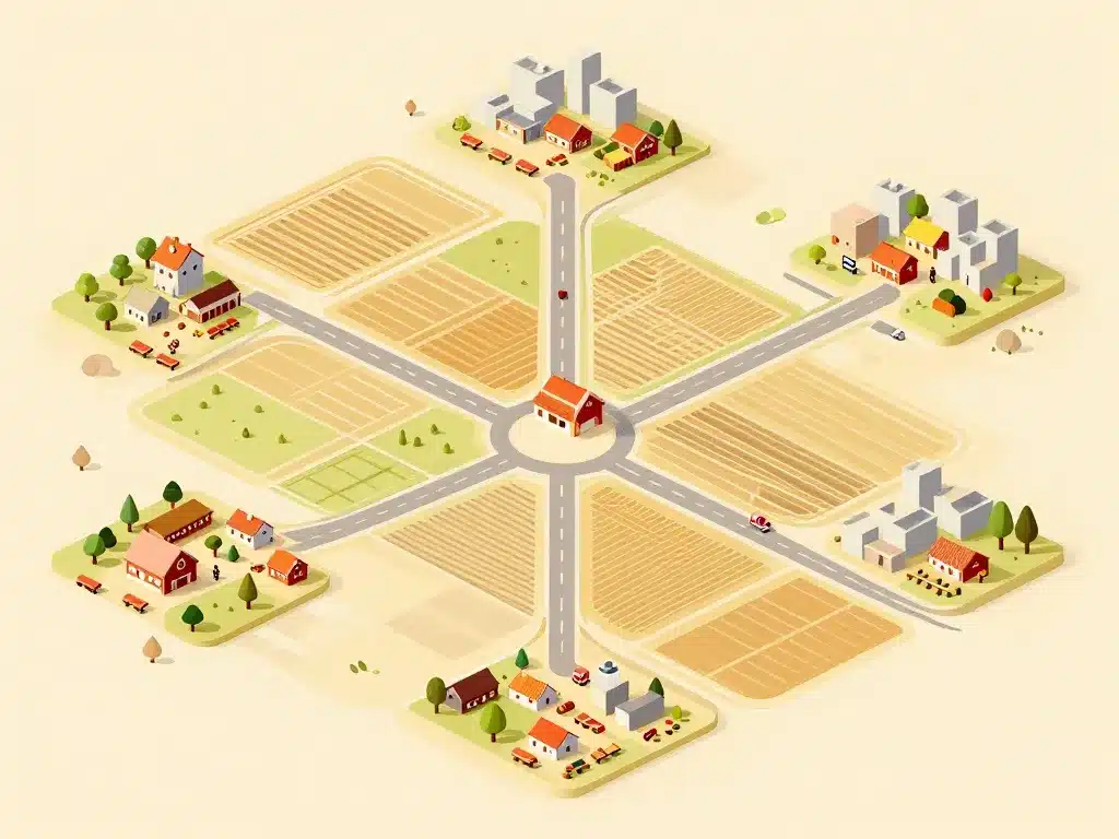 diagramme conceptuel farm-to-market réseau rural