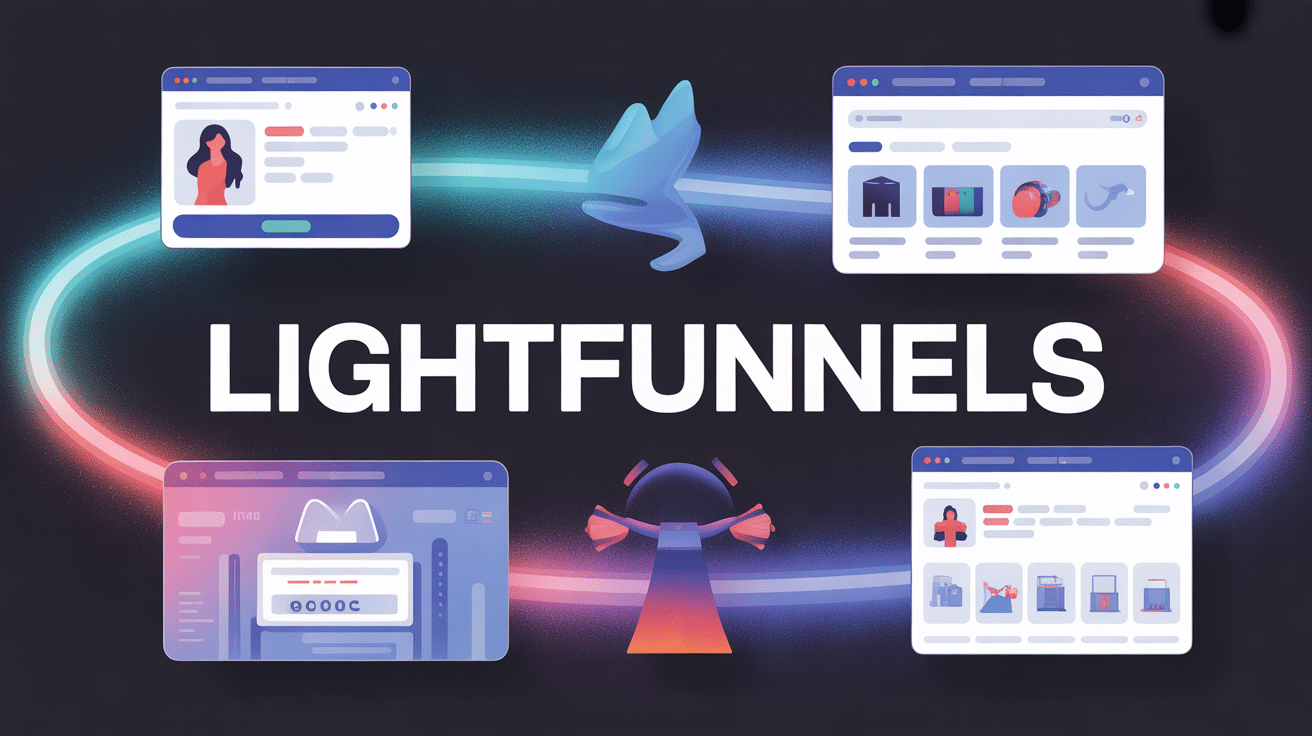 Illustration Lightfunnels plateforme funel e-commerce