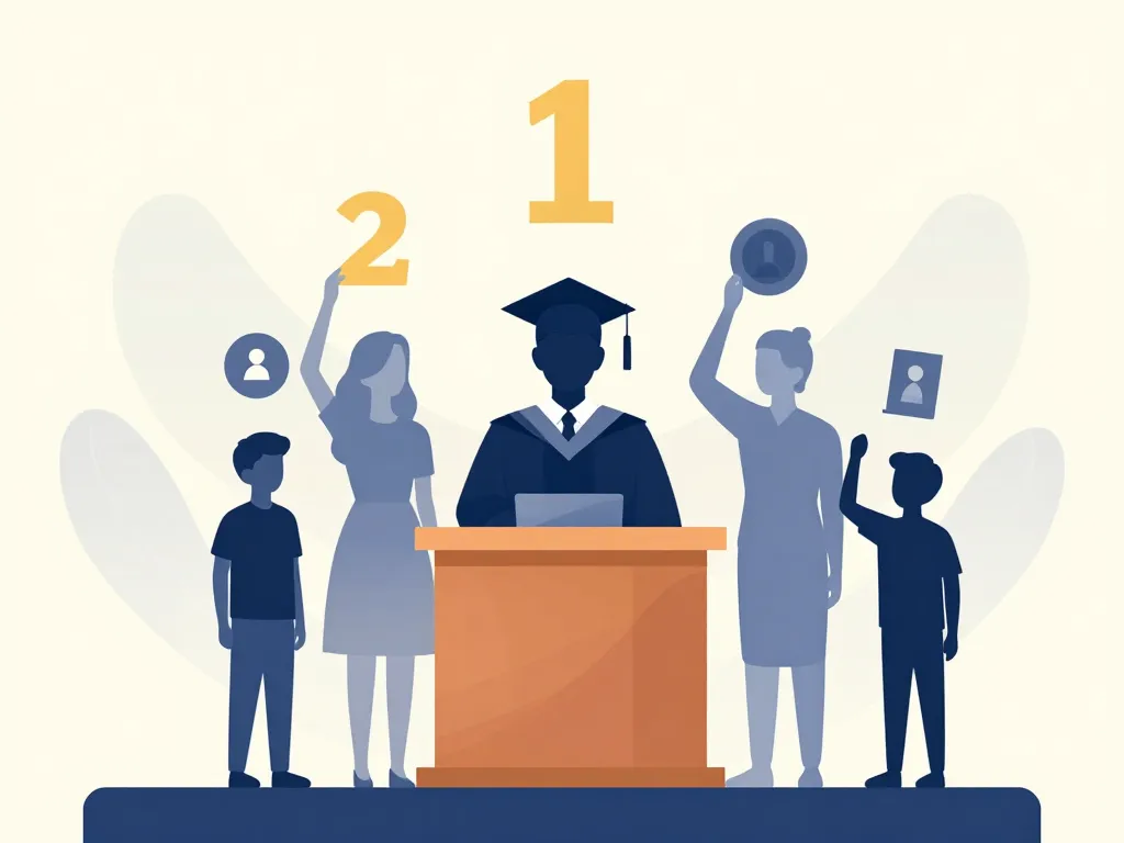 illustration podium académique major de promo classement étudiants