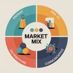 illustration marketmix pour marketing moderne