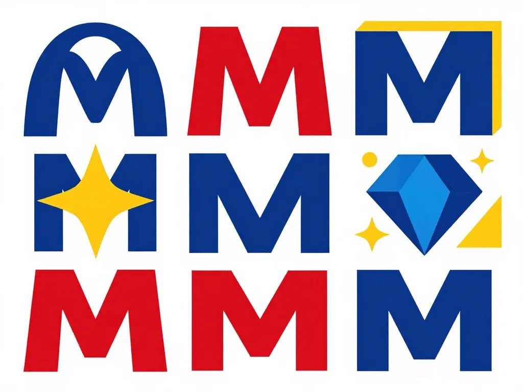 logos emblematiques marque en m