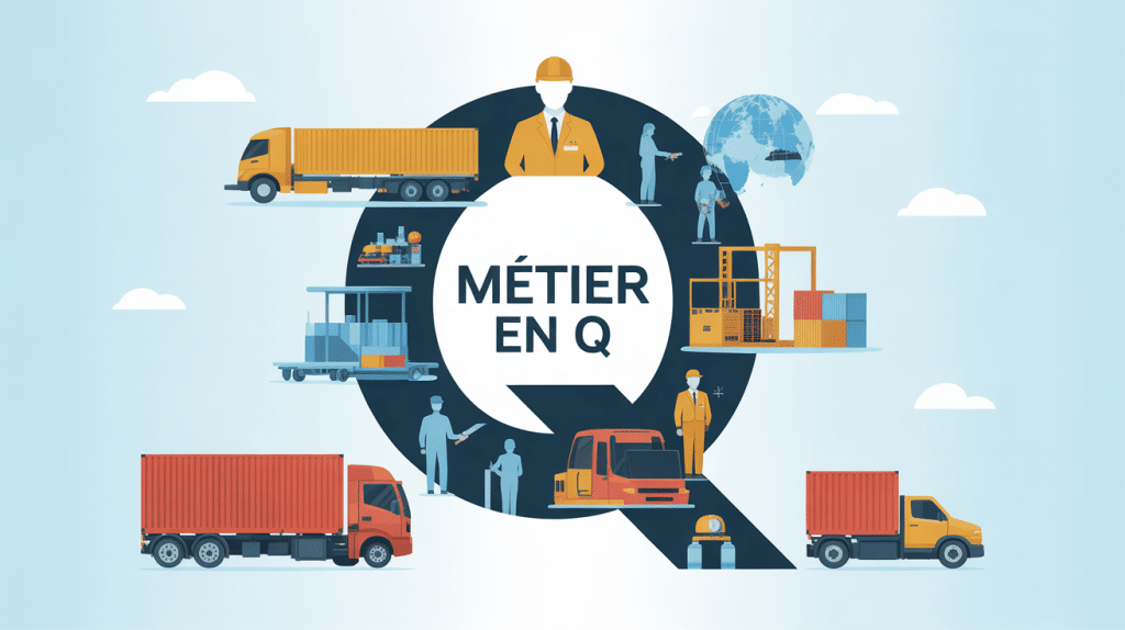 illustration metier en q logistique transport sécurité