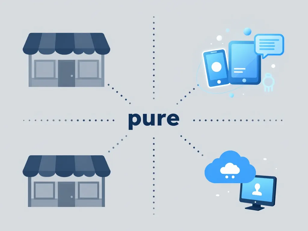 pure player def schema difference acteur traditionnel