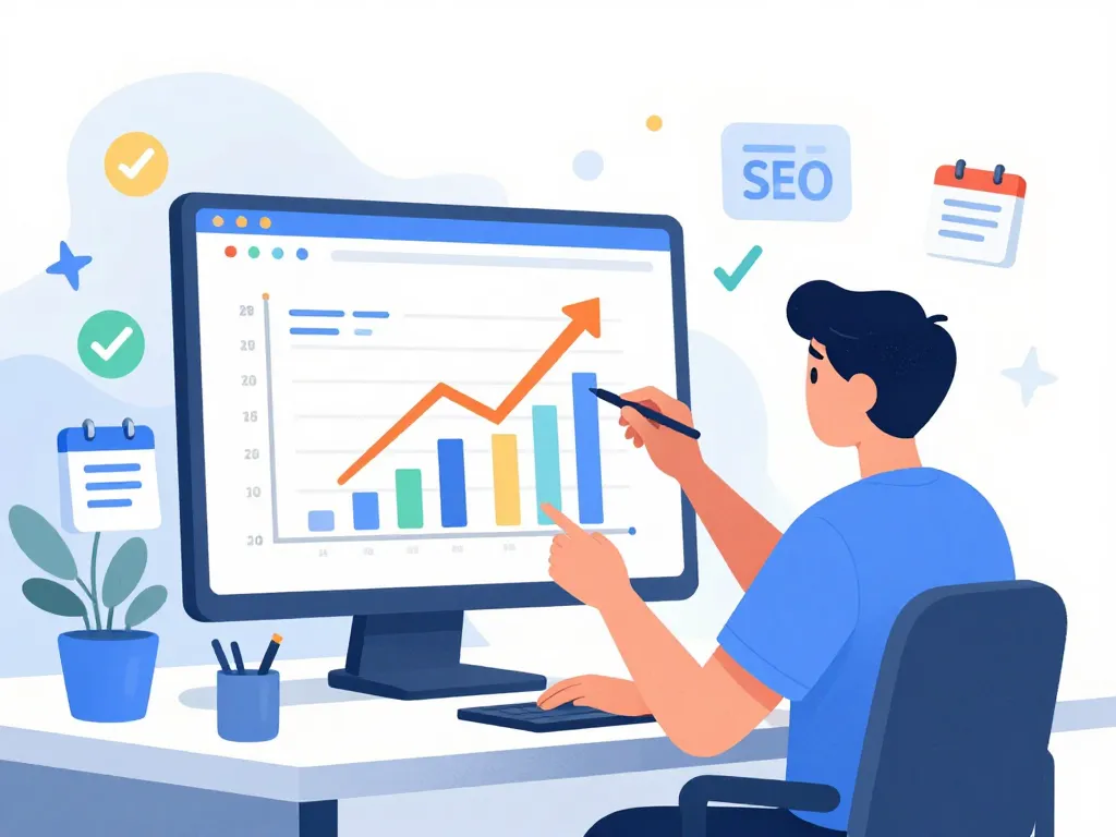 Scène SEO expert utilisant RankerFox au quotidien