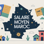 Illustration salaire moyen Maroc carte économie