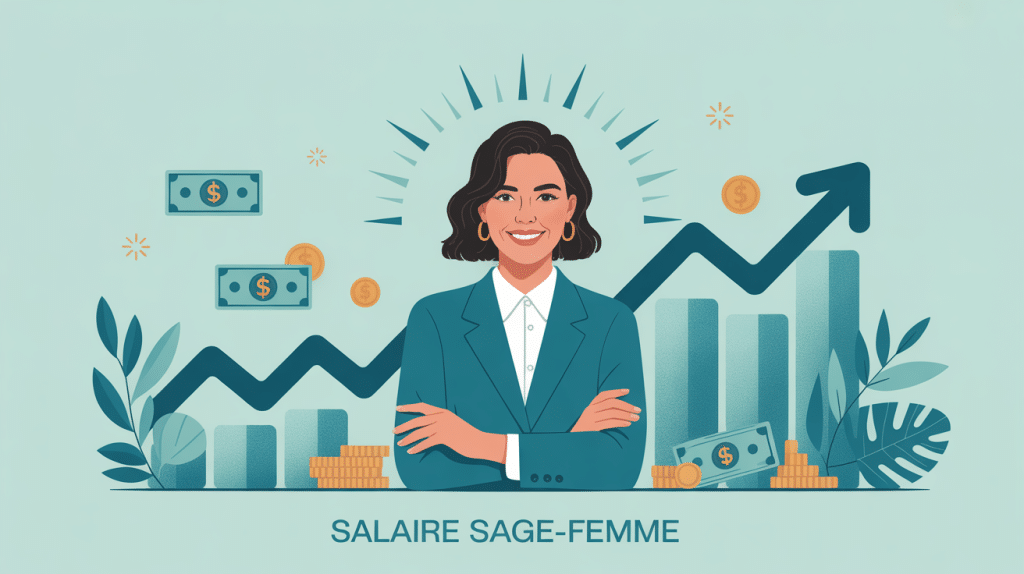 salaire sage femme en France image stylisée