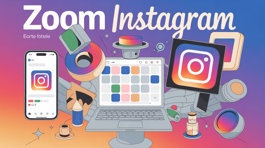 illustration univers digital zoom insta