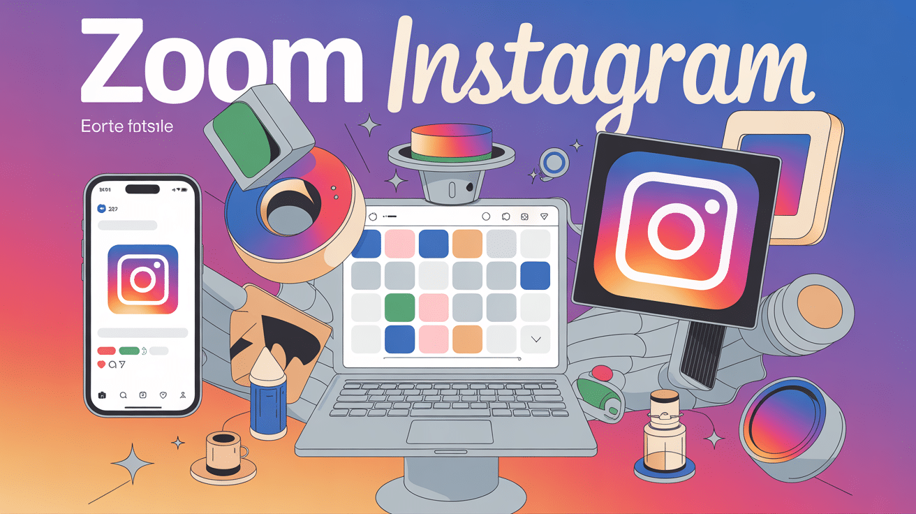 illustration univers digital zoom insta