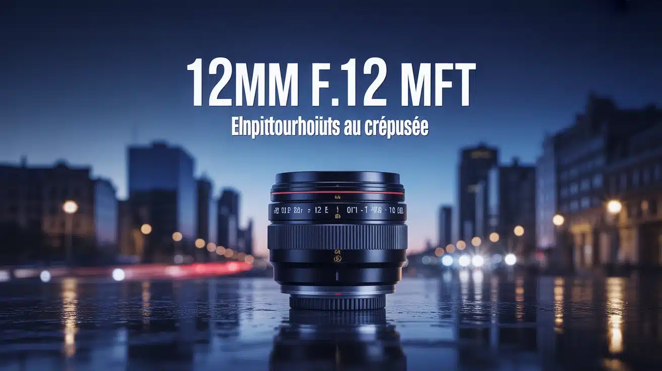 objectif 12mm f/1.2 MFT sur fond nuit étoilée