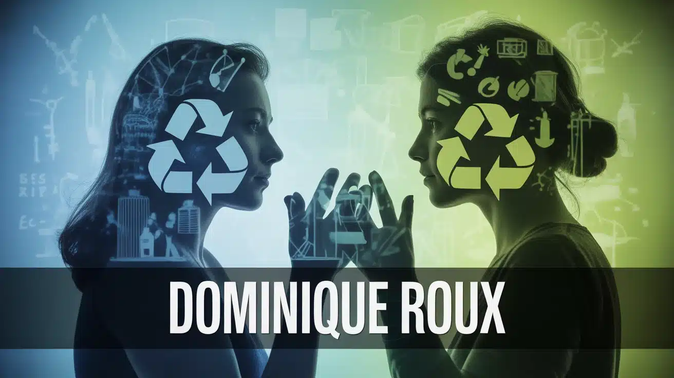 Illustration vectorielle de Dominique Roux avec deux silhouettes scientifiques