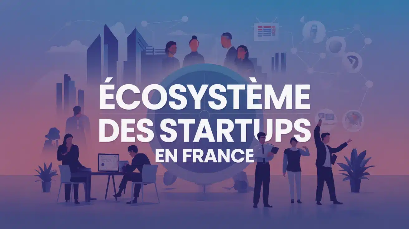 illustration vectorielle de l'écosystème des startups en France