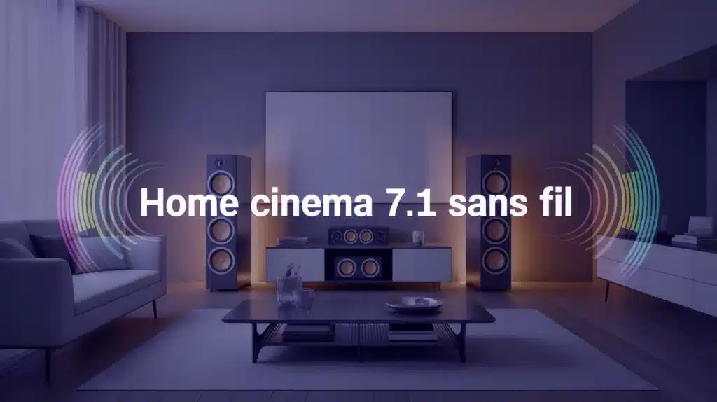 Salon avec home cinema 7.1 sans fil intégré