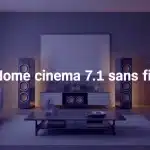 Salon avec home cinema 7.1 sans fil intégré