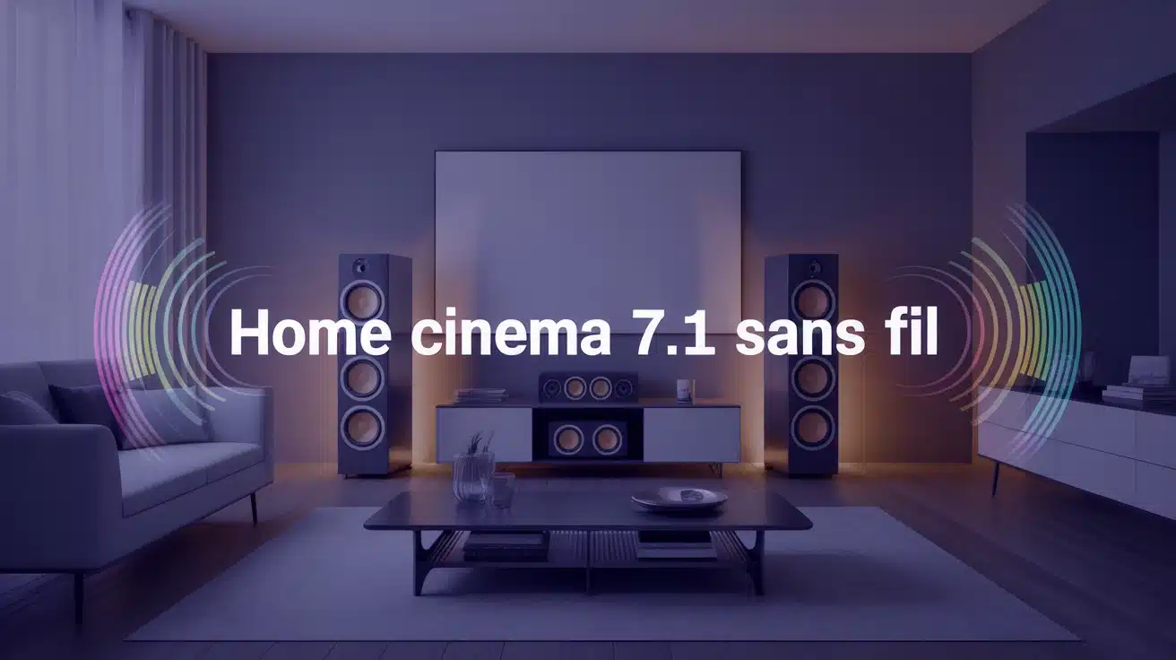 Salon avec home cinema 7.1 sans fil intégré