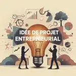 illustration idée de projet entrepreneurial avec ampoule et croissance