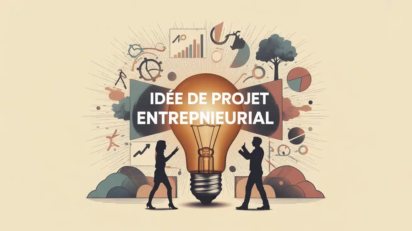 illustration idée de projet entrepreneurial avec ampoule et croissance