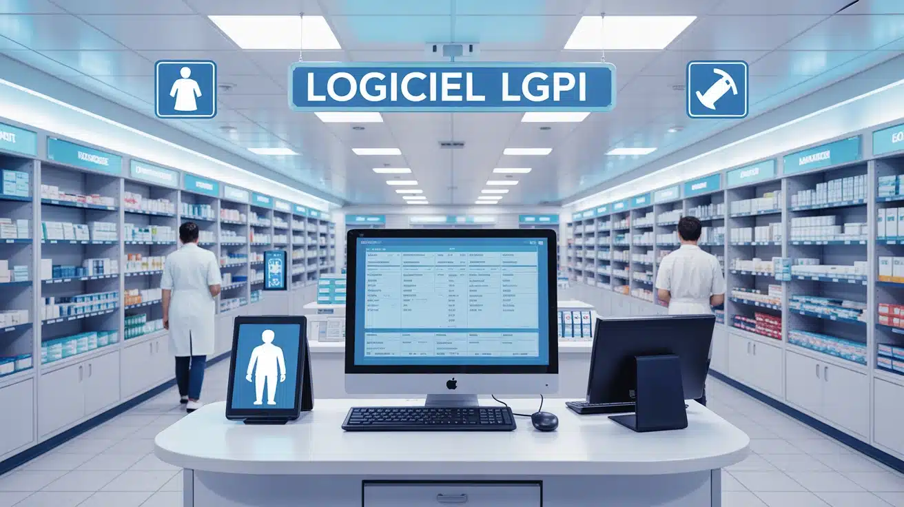 Illustration pharmacie digitale avec Logiciel LGPI
