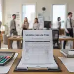 illustration modèle de note de frais gestion administrative entreprise