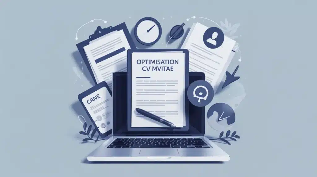 Illustration optimisation CV MVITAE documents numériques et réussite