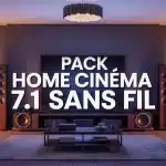 salon contemporain avec pack home cinéma 7.1 sans fil