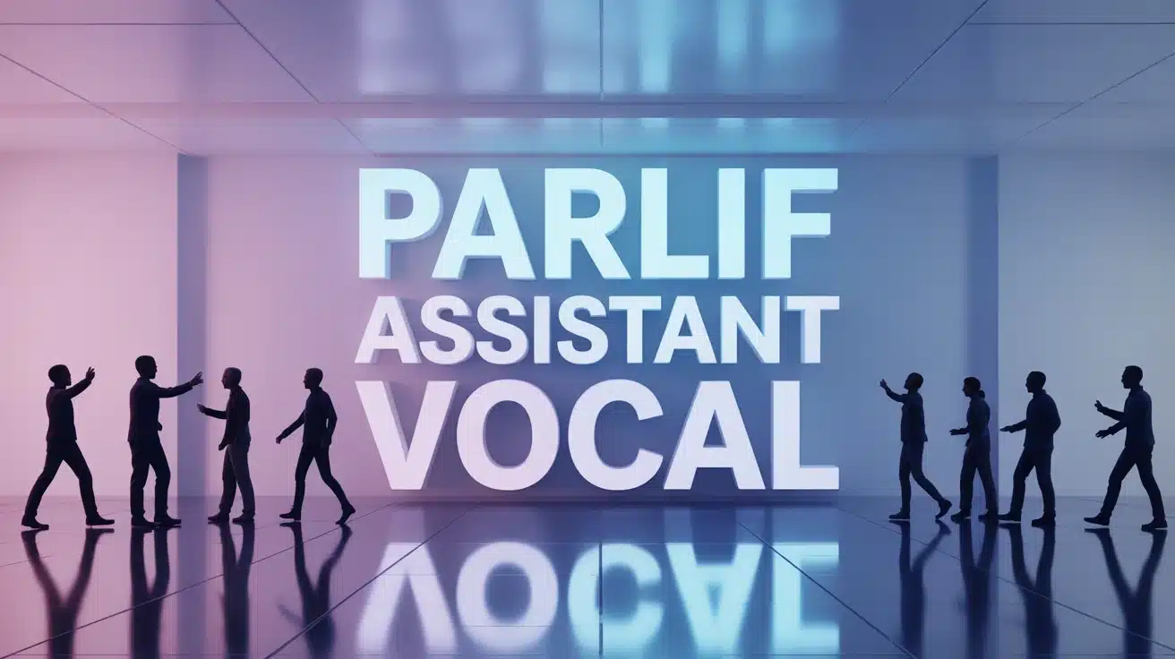 Illustration vectorielle Parlif assistant vocal interaction sociale