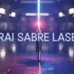 Illustration vectorielle d un vrai sabre laser lumineux bleu et rouge