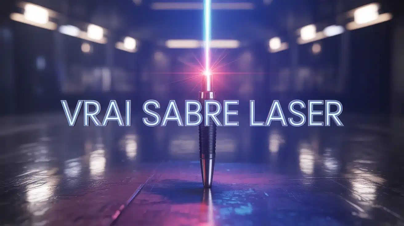 Illustration vectorielle d un vrai sabre laser lumineux bleu et rouge