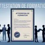 attestation de formation modèle stylisé