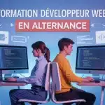 Formation developpeur web alternance jeune femme homme code