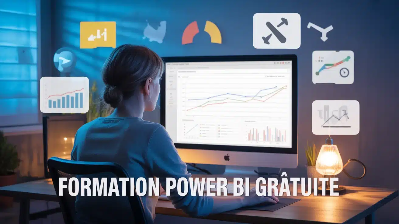 formation power bi gratuit, tableau de bord coloré
