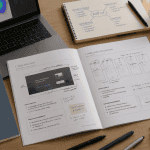 ux design audit rapport annoté sur bureau moderne