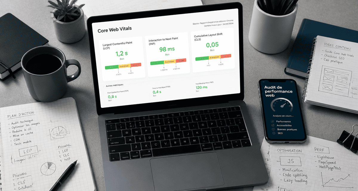 audit performance site web graphique core web vitals