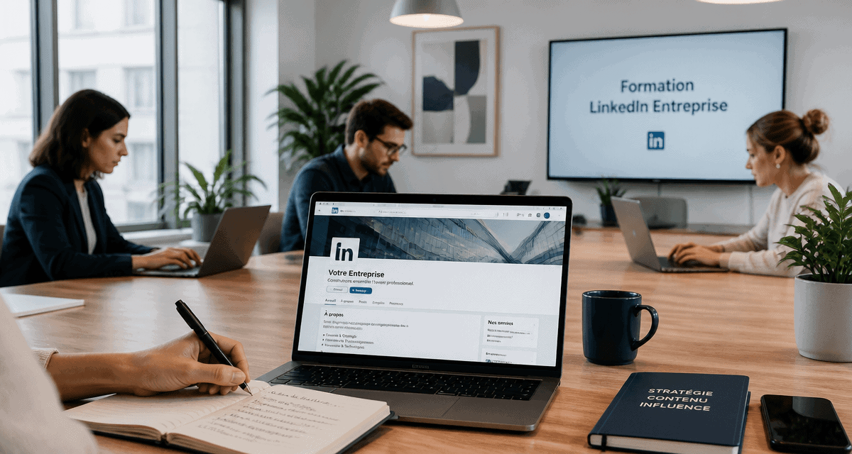 formation linkedin entreprise équipe open space