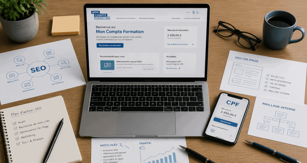 formation seo cpf ordinateur et documents