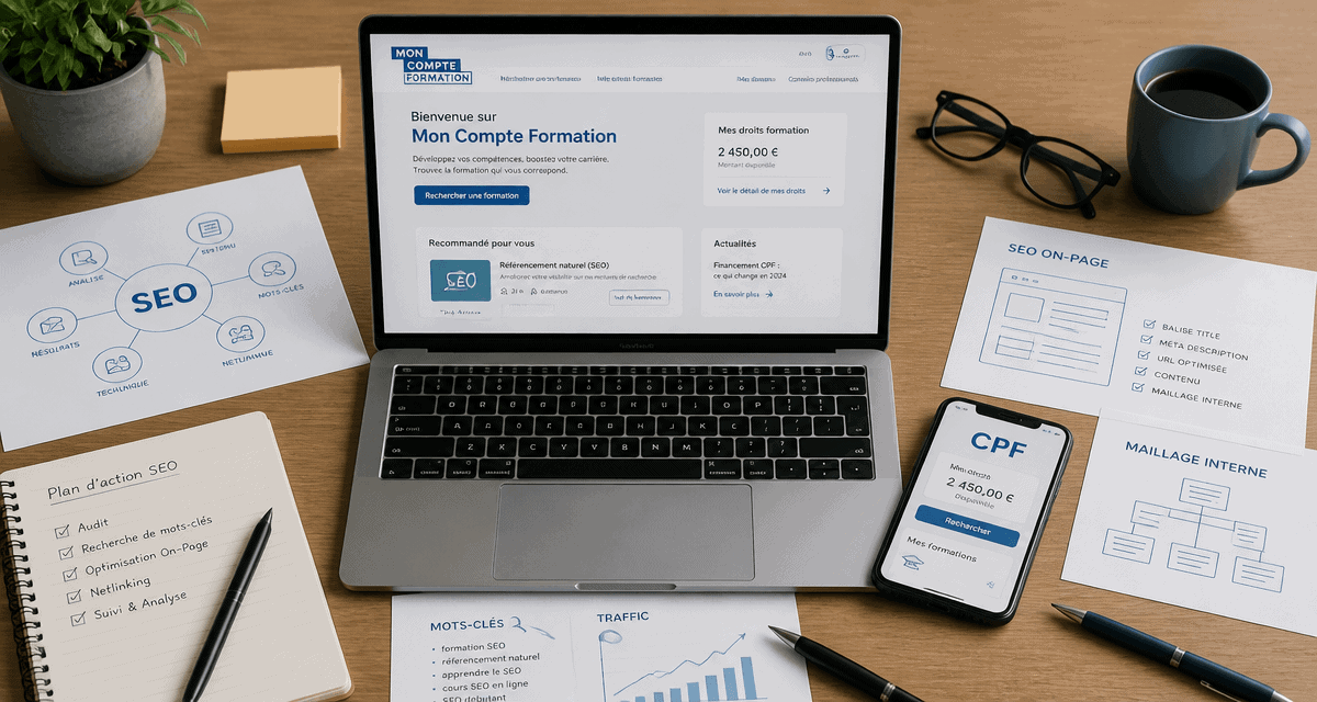 formation seo cpf ordinateur et documents