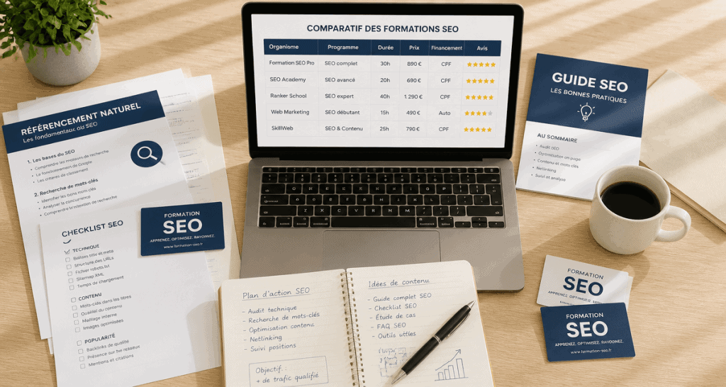 formation seo prix tableau comparatif