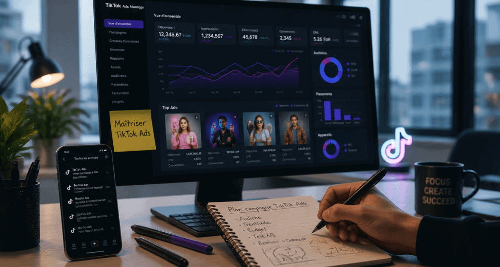 formation tiktok ads gestion budget ordinateur
