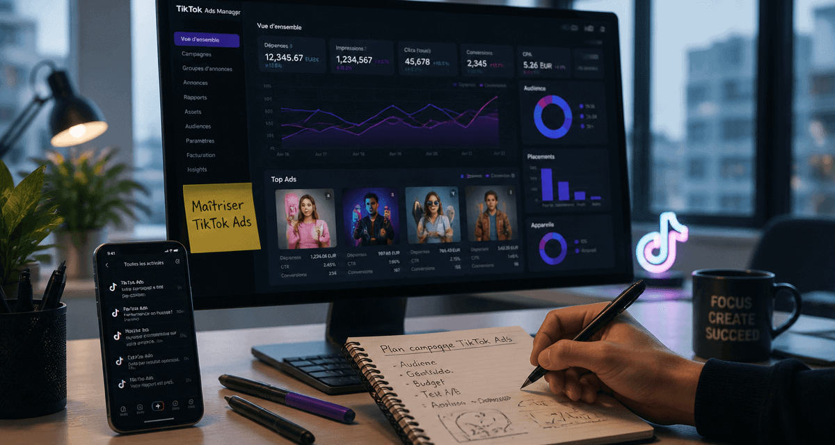 formation tiktok ads gestion budget ordinateur