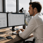 meilleur consultant seo travaillant devant écrans